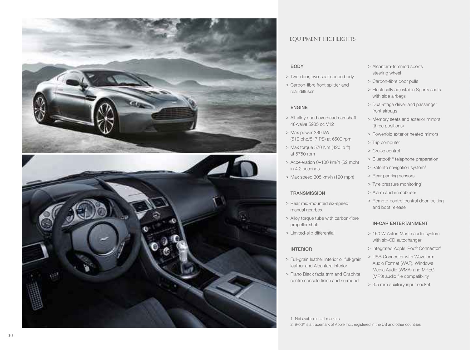 2012 Aston Martin Model Range Brochure Page 61